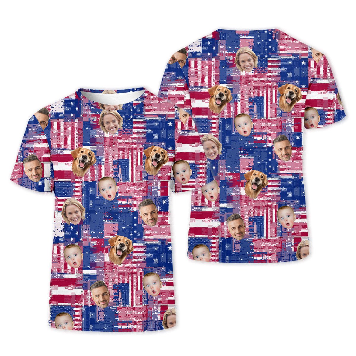 Golf Tops For Women, Family Portrait Golf Shirt, Patriotic Golf Polos, Custom Face Shirt, Personalized Dog Shirts, Long Sleeve Golf Shirts SH818