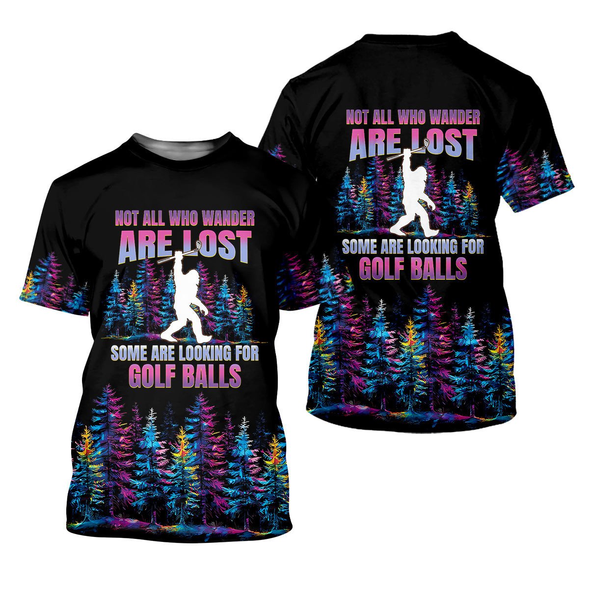 Custom Funny Sasquatch Bigfoot Golf Polo Shirt, Dad Golf Gift, Christmas Golf Gift SH818