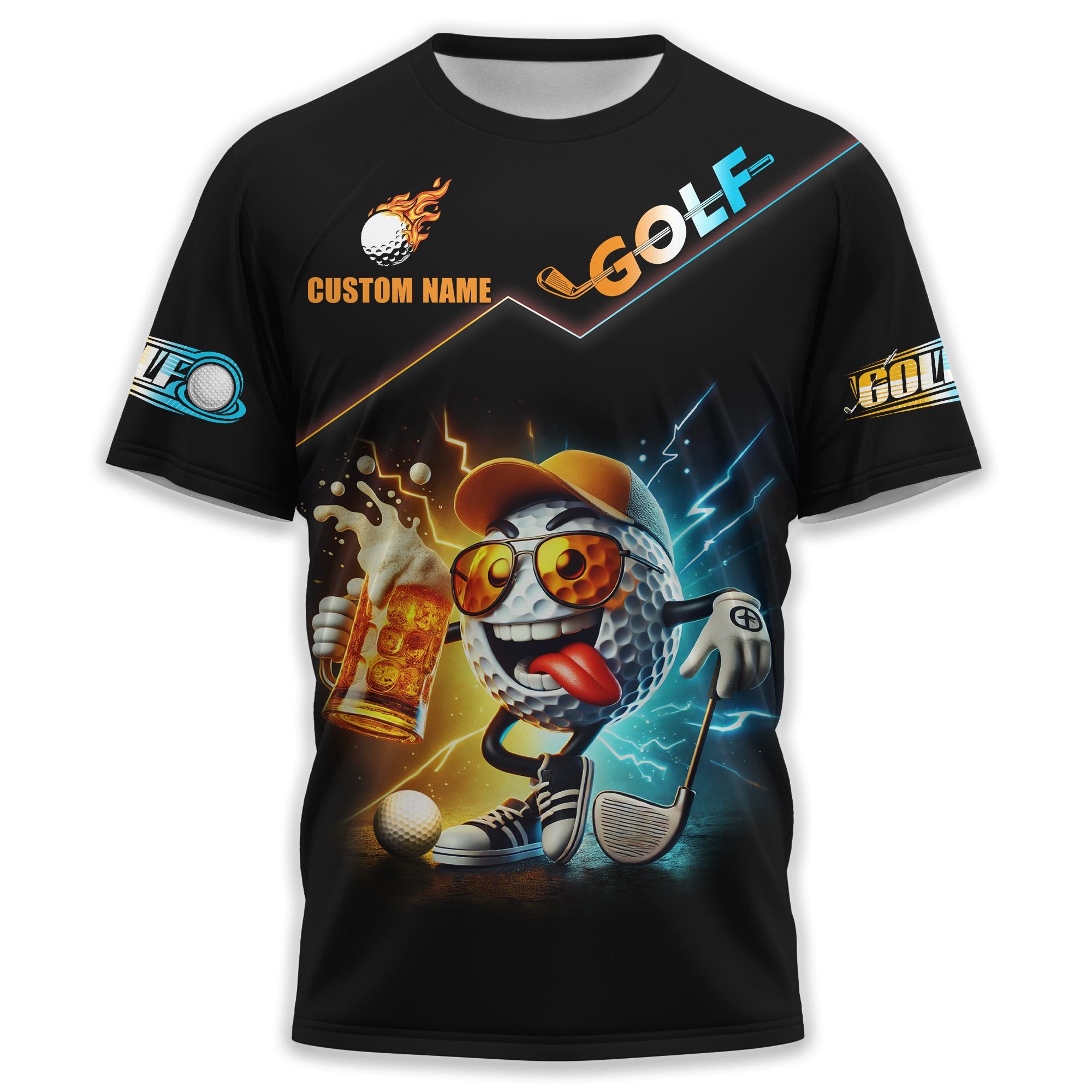Custom Men's Golf Polo Shirt, Golfing Apparel, Funny Beer Golf Shirt, Gift For Golfers SH818
