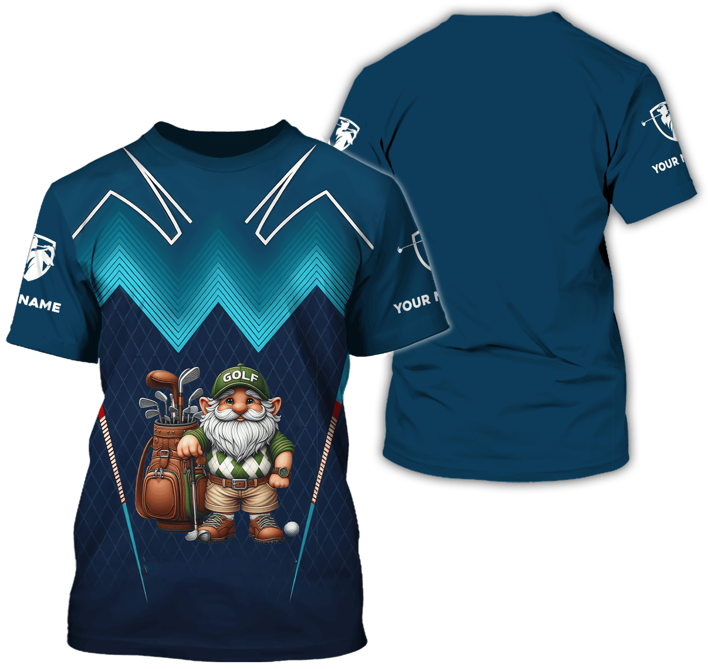 Custom Golfing Gnomes Men's Golf Polo Shirt, Golfing Apparel, Gift For Golfers SH818