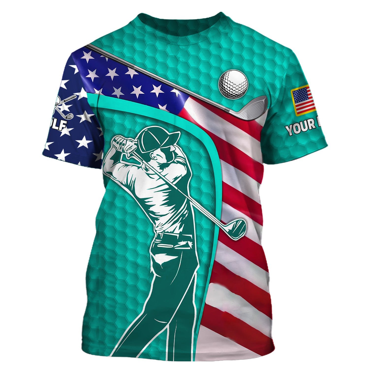 Cyan Custom Men's Golf Polo Shirt, Golfing Apparel, Mens Golf Gift SH818