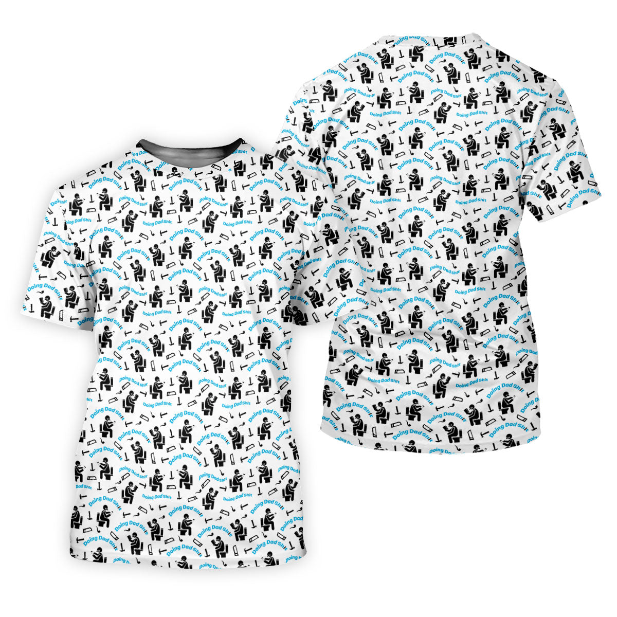 Dad Life Fun Stick Figure Cute Golf Shirt, Father's Day Golf Shirt, Golf Gift For Dad SH818