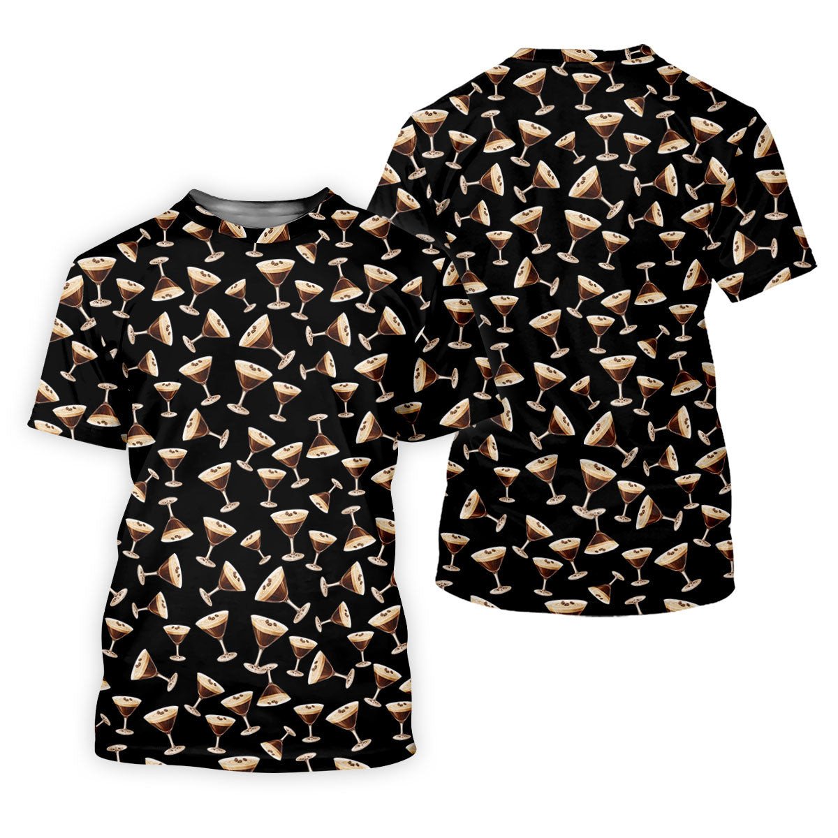 Espresso Martini Print Golf Shirt, Men's Golf Polo Shirts, Golf Shirts For Men, Polo Shirts For Men SH818
