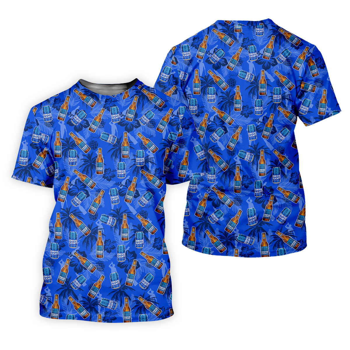 Drive Light Golf And Beer Tropical Pattern Fun Golf Shirt, Golf Tops For Men, Golf Shirts For Men SH818