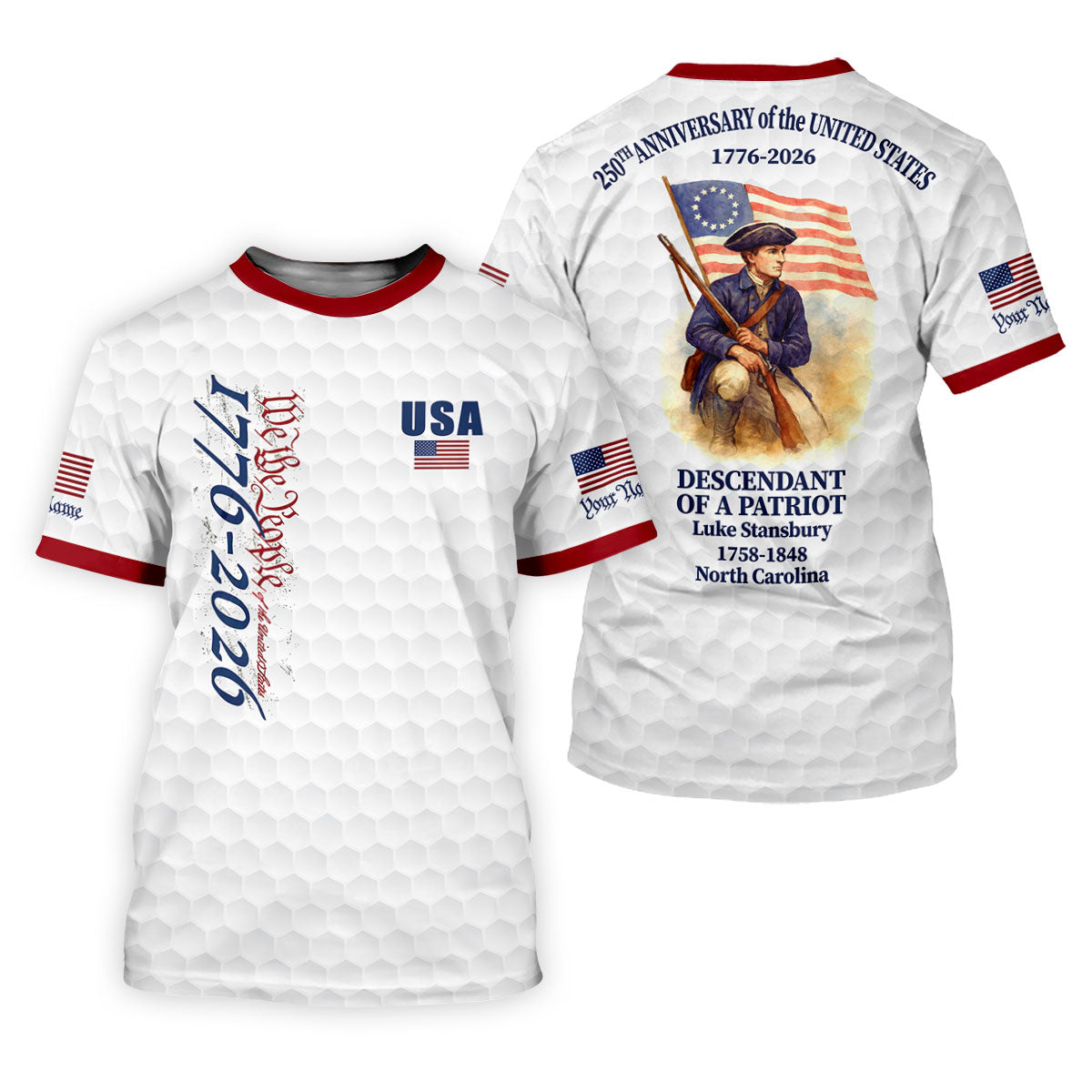 Descendant Of A Patriot We The People Golf Shirt For Women, Patriotic 4th Of July Golf Shirt SH818