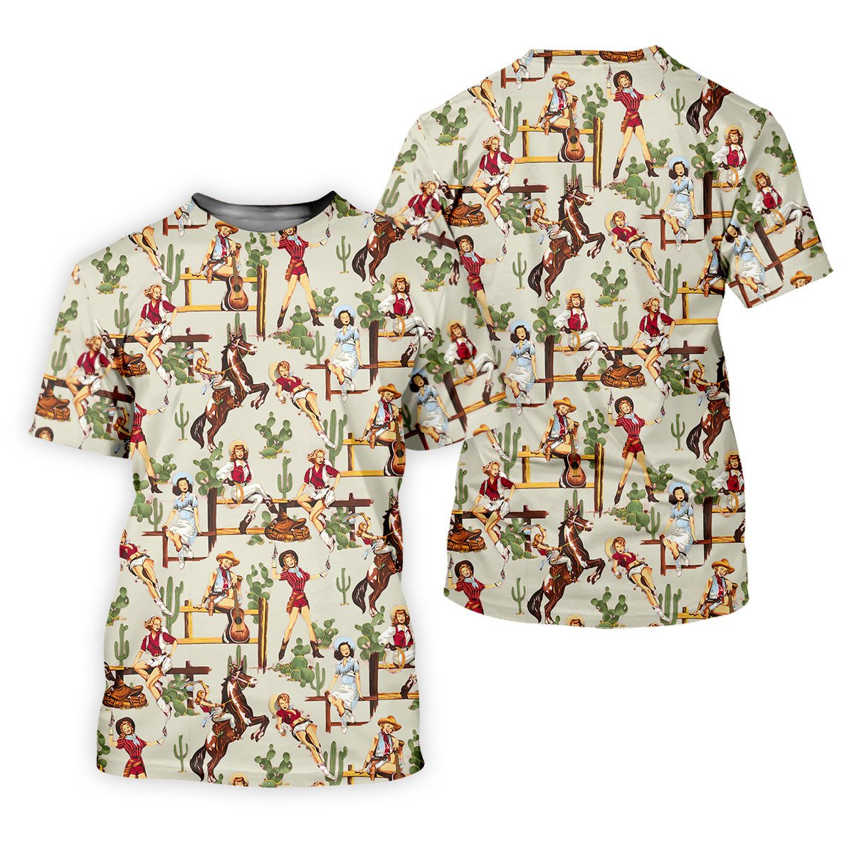 Desert Cowgirl Western Golf Shirt, Fun Golf Shirts For Men, Men's Golf Polo, Cool Golf Gifts SH818