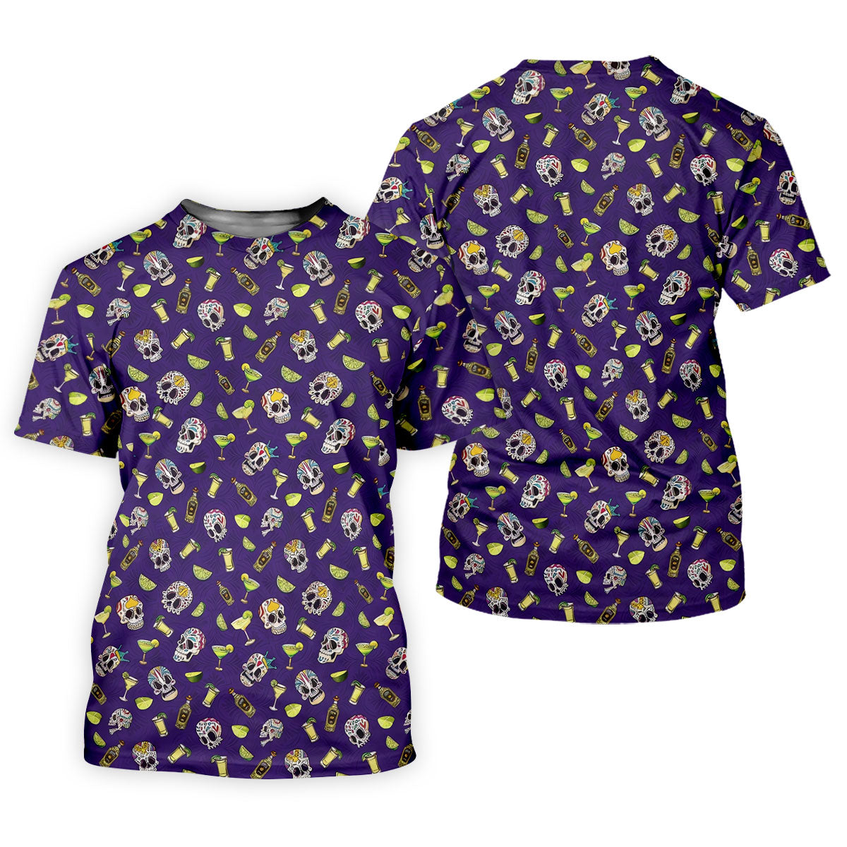 Decorated Sugar Skulls Cinco De Mayo Celebration Fiesta Themed The Purple Haze Golf Shirt For Women SH818