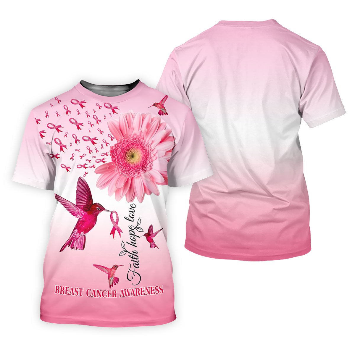 Faith Hope Love Breast Cancer Women's Golf Shirt, Breast Cancer Awareness Shirt, Pink Golf Shirt, Ladies Golf Shirt SH818