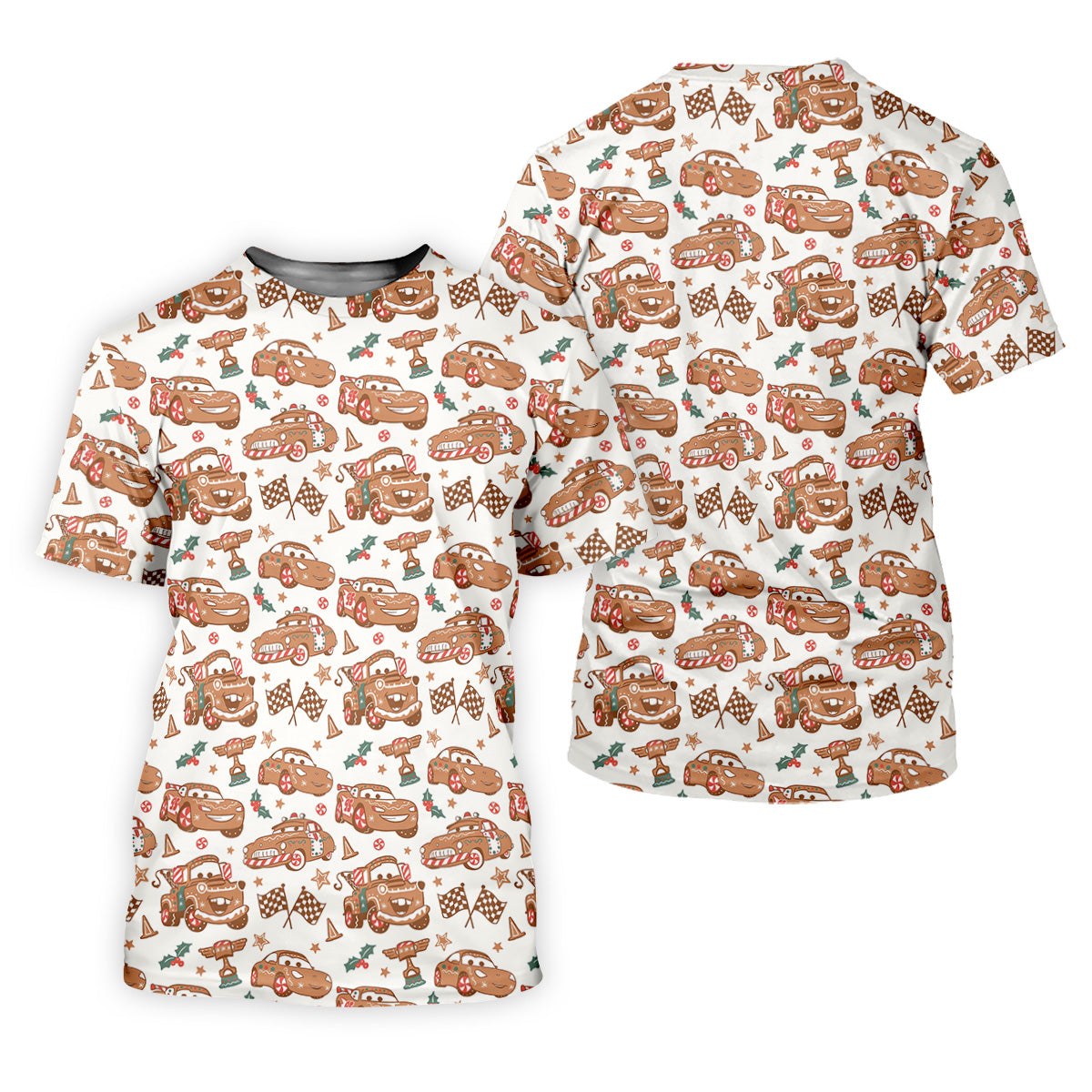 Funny Christmas Animation Car Polo Shirts For Men, Christmas Golf Shirt, Golf Gift For Men SH818