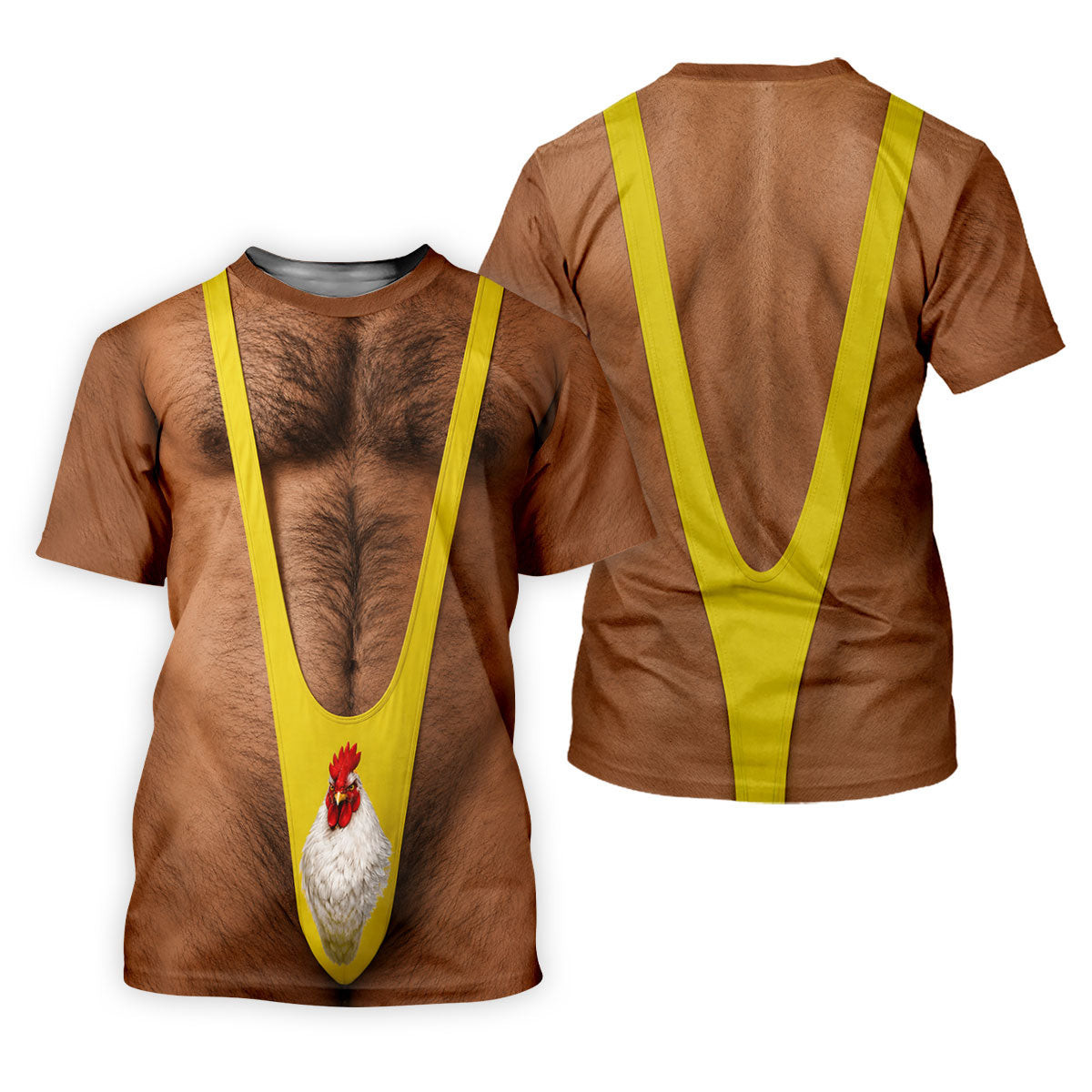 Funny Chicken Yellow Singlet Body Golf Shirt, Women's Golf Polo, Printed Golf Shirt SH818