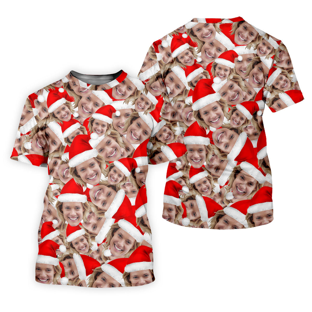 Funny Custom Face Christmas Golf Shirt, Women's Golf Shirts, Ladies Golf Polos, Christmas Golf Shirt SH818