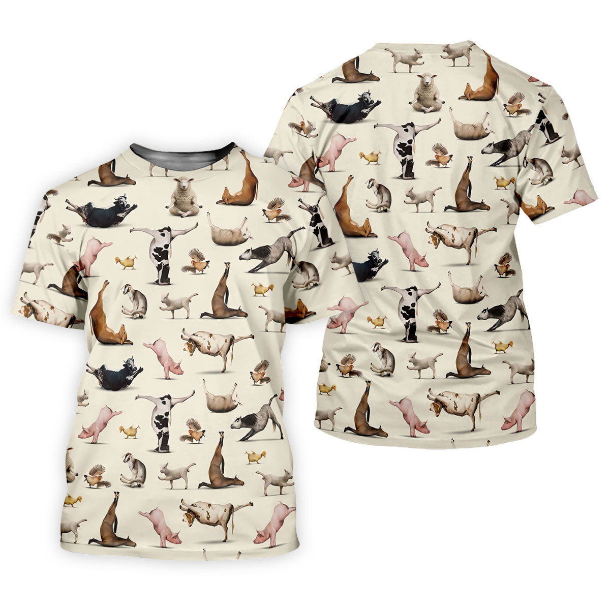 Funny Farm Animals Yoga Golf Shirt, Golf Shirts For Men, Men's Golf Shirt, Hawaiian Golf Shirt SH818