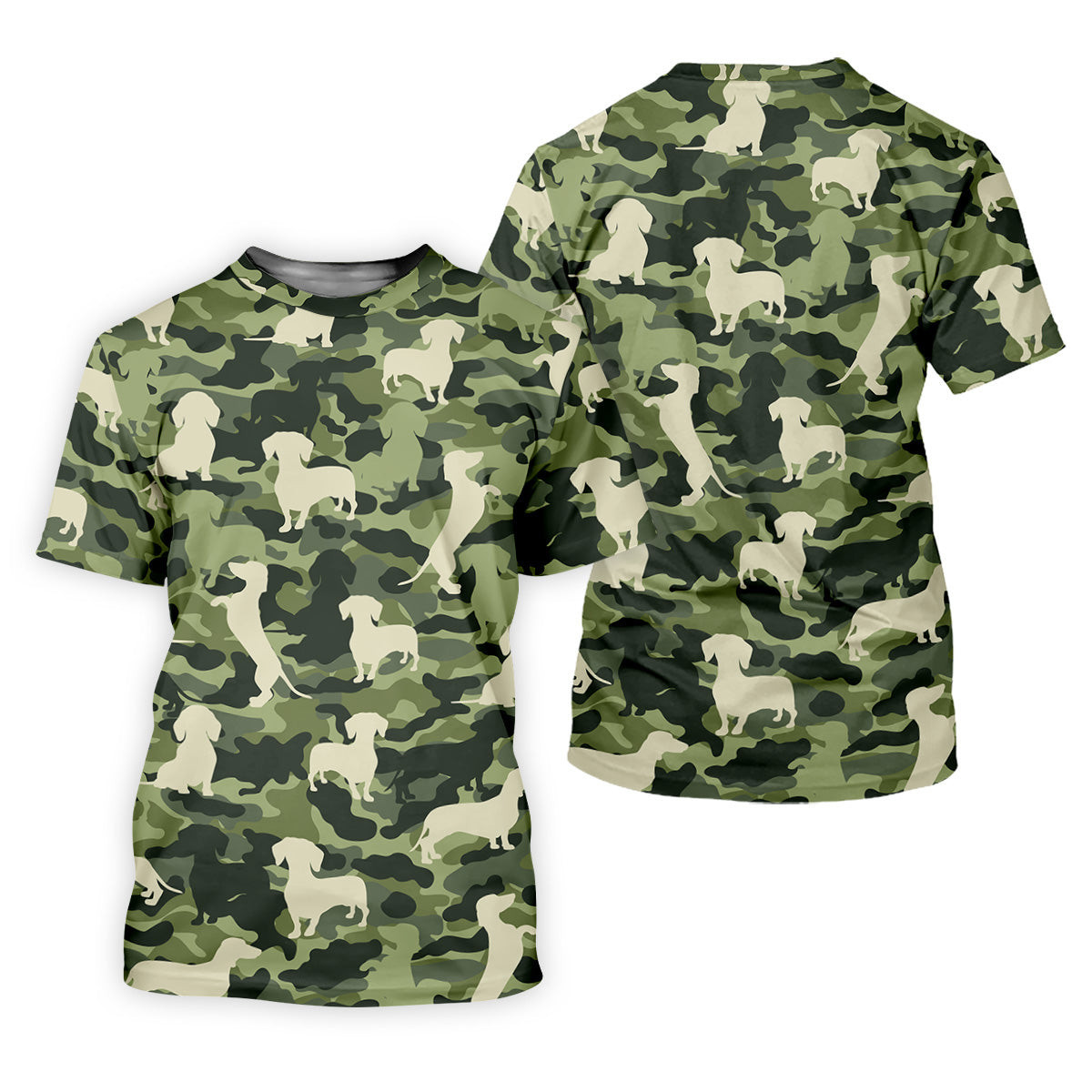 Funny Dachchunds Camo Men's Golf Shirt, Dog Golf Shirt, Funny Golf Shirt, Men Golf Gift SH818