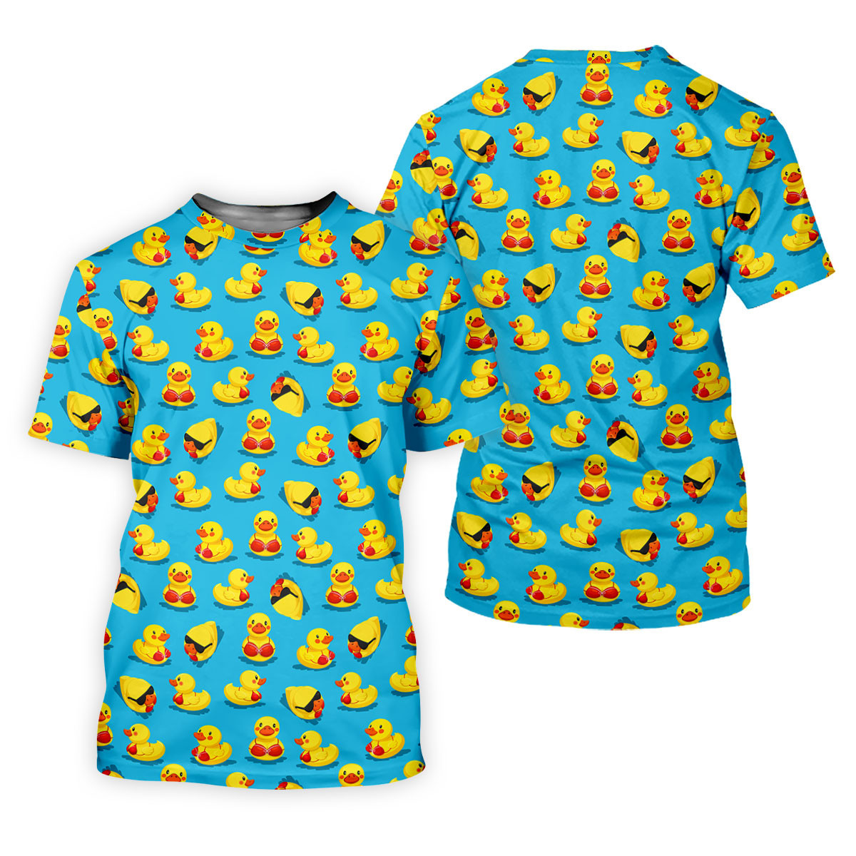 Funny Bikini Rubber Duck Golf Polo Shirt, Hawaiian Golf Shirt, Golf Polo Shirts For Men SH818