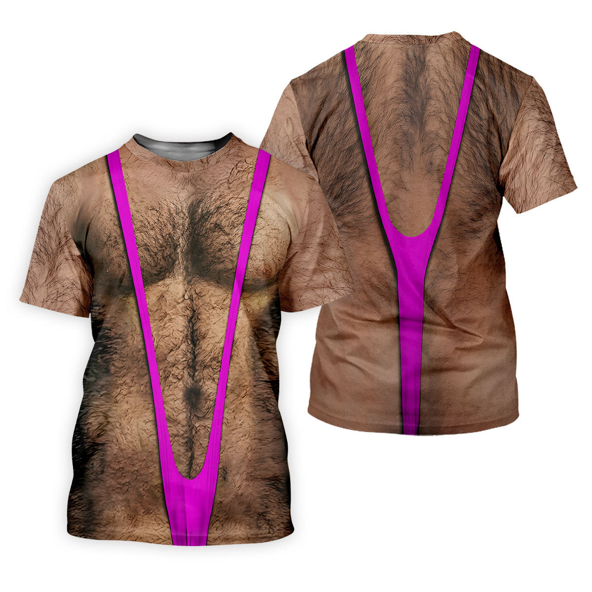Funny Hairy Chest Purple Suspender Golf Shirt, Funny Golf Shirt, Women's Golf Tops, Ladies Golf Shirts SH818