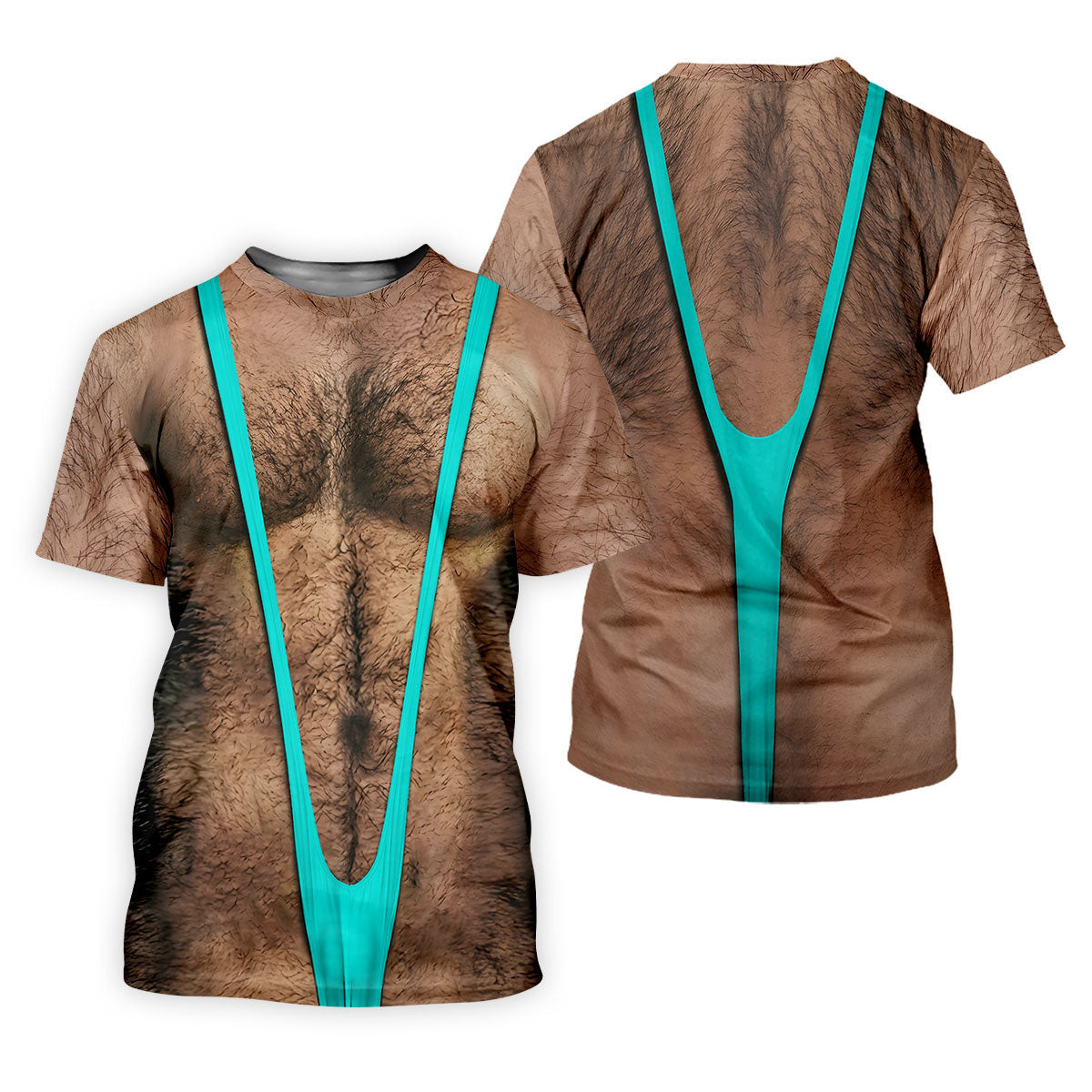 Funny Hairy Chest Turquoise Suspender Golf Shirt, Funny Golf Shirt, Women's Golf Tops, Ladies Golf Shirts (Copy) SH818