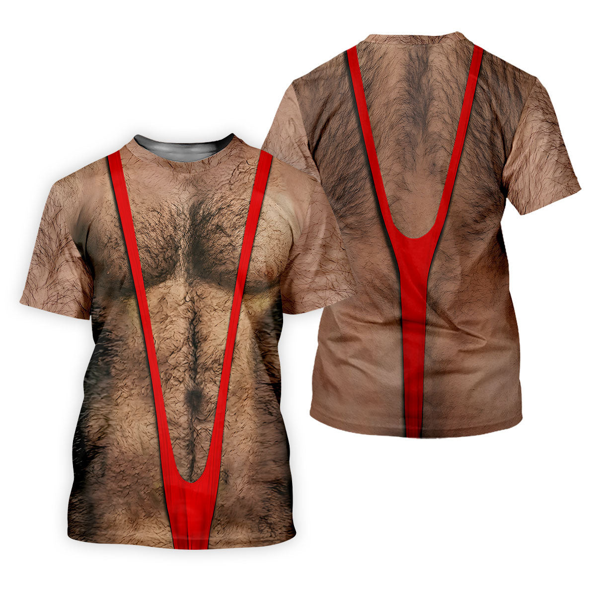 Funny Hairy Chest Red Suspender Golf Shirt, Funny Golf Shirt, Women's Golf Tops, Ladies Golf Shirts SH818