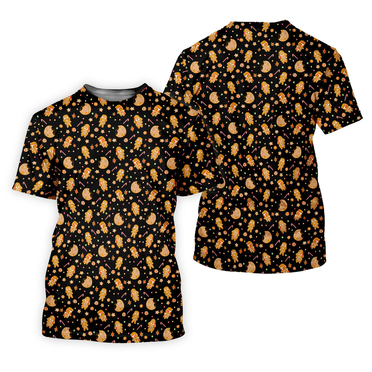 Funny Gingerbread Galaxy Character Golf Tops For Men, Christmas Golf Shirt, Polo Shirts For Men SH818