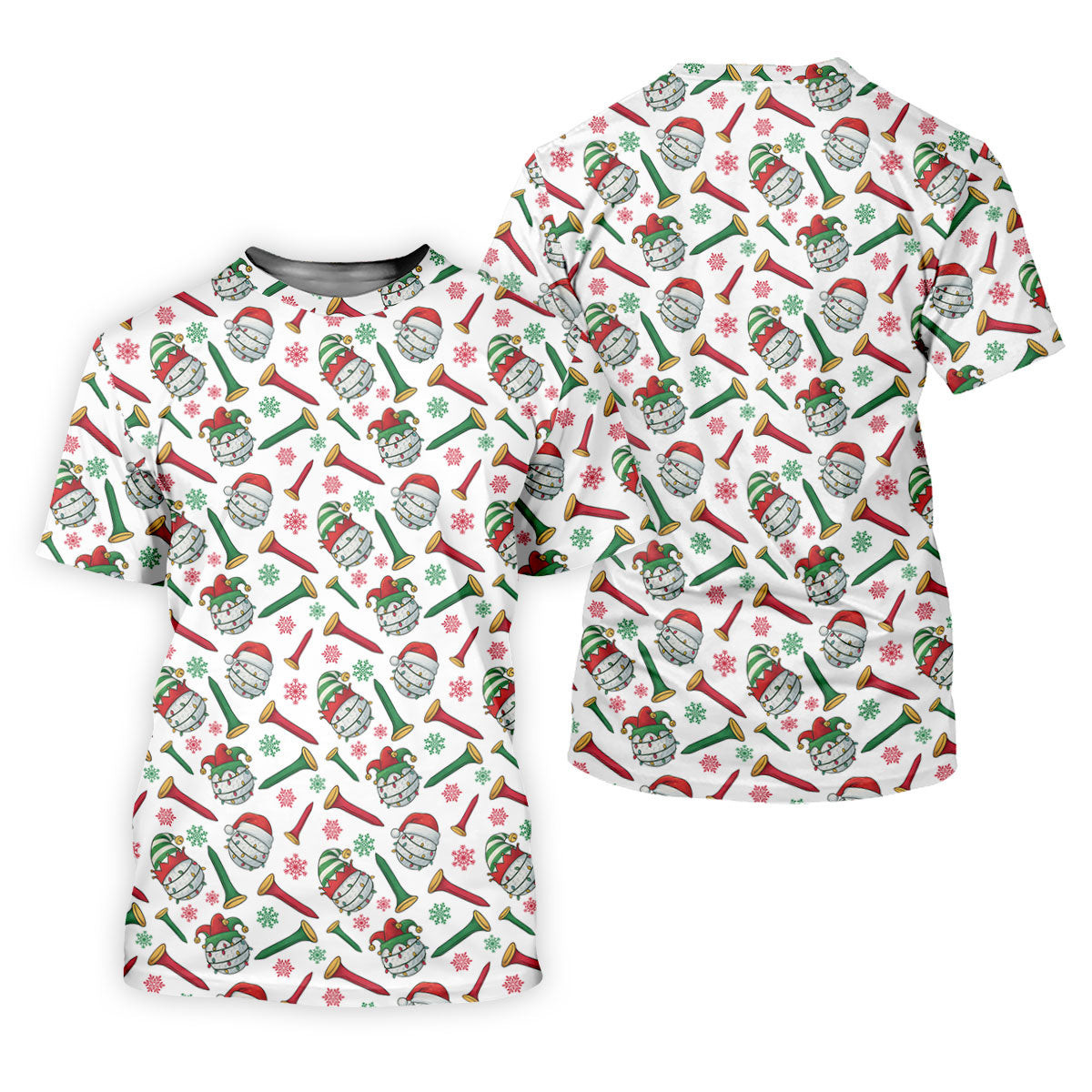 Funny Golf Ball Christmas Golf Shirt, White Polo Women, Ladies Golf Shirts, Golfing Apparel SH818