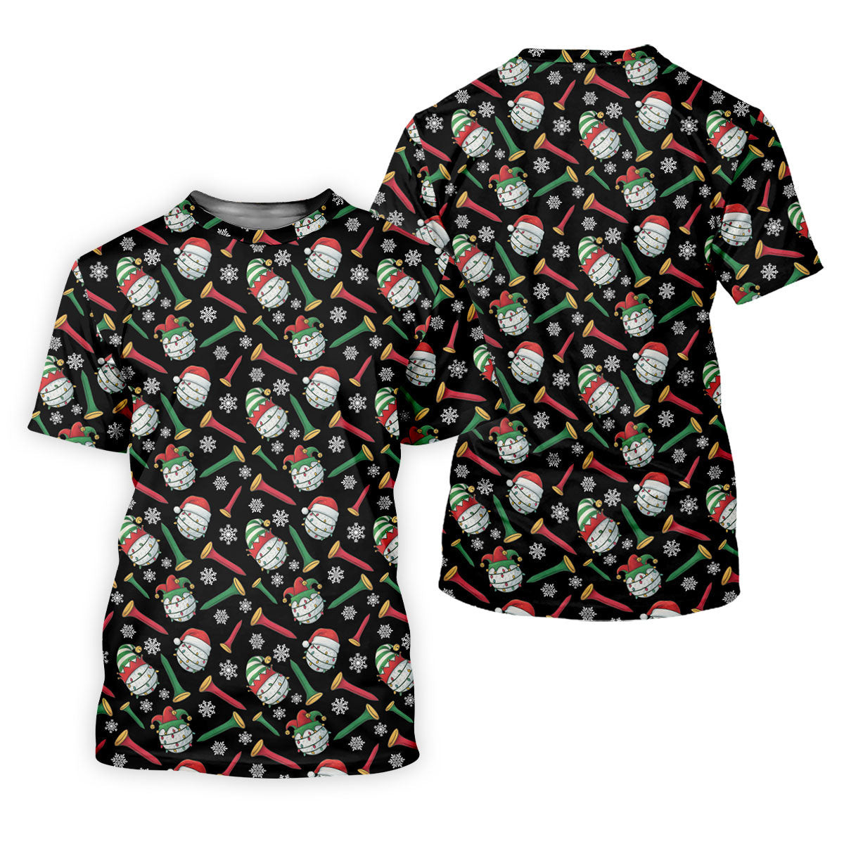Funny Golf Ball Christmas Golf Shirt, Women's Golf Tops, Ladies Golf Shirts, Christmas Golf Gift SH818