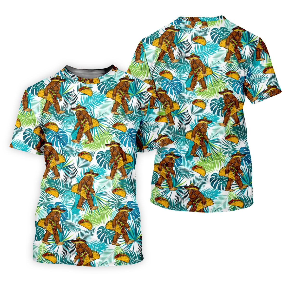 Funny Bigfoot Taco Sombrero Cinco De Mayo Celebration Fiesta Themed Tropical Vibe Golf Shirt For Women SH818