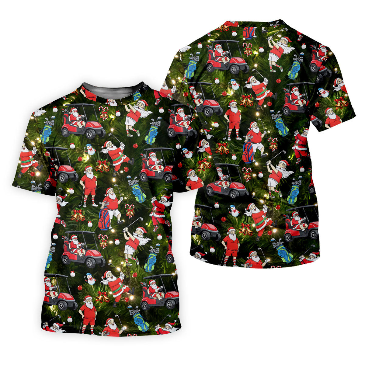 Funny Santa Claus Golf Pose Golf Tops For Men, Polo Shirts For Men, Christmas Golf Shirt, Mens Golf Gift SH818