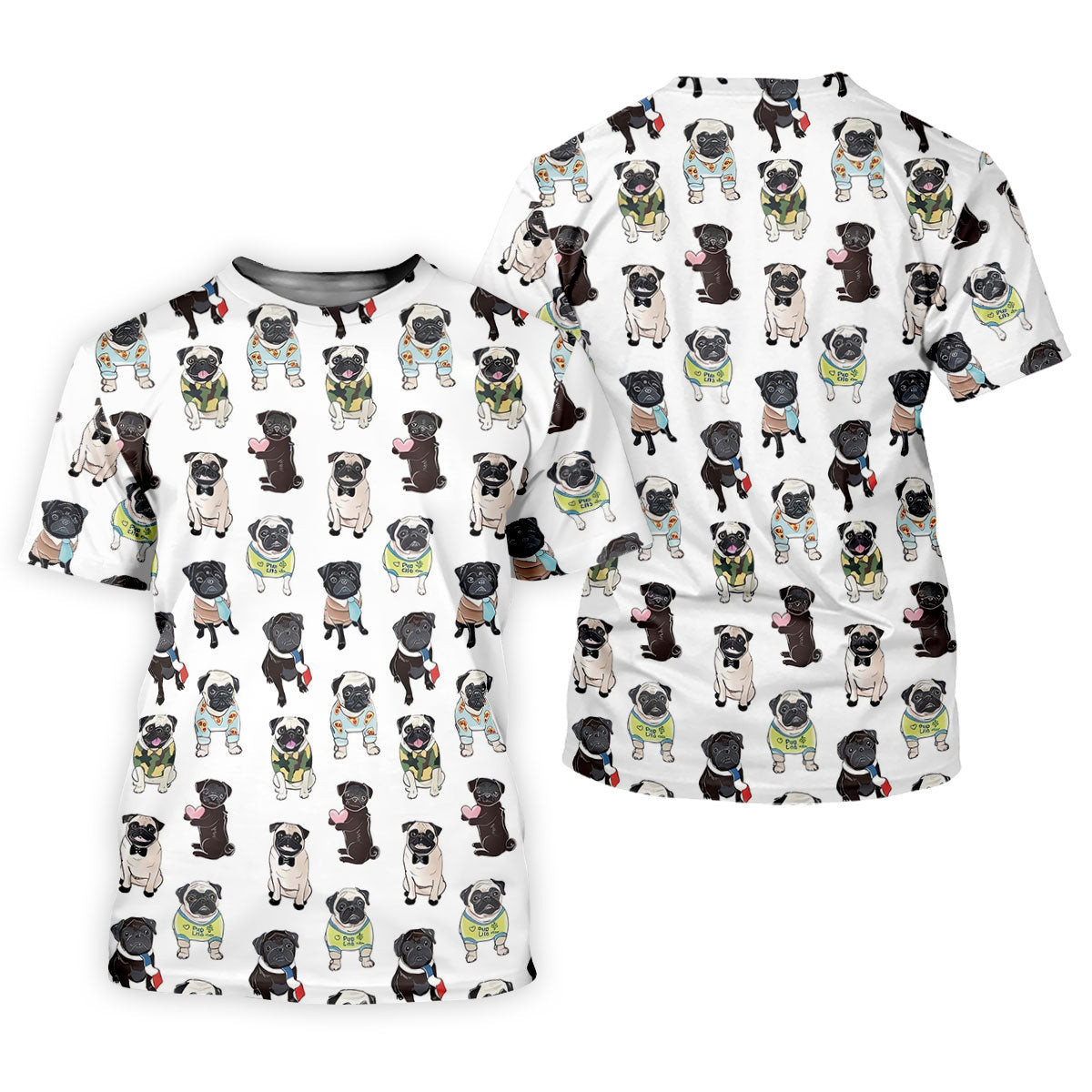 Funny Pug Dog Hawaiian Golf Shirt, Retro Golf Shirt, Men's Golf Shirt, Polo Shirts For Men SH818