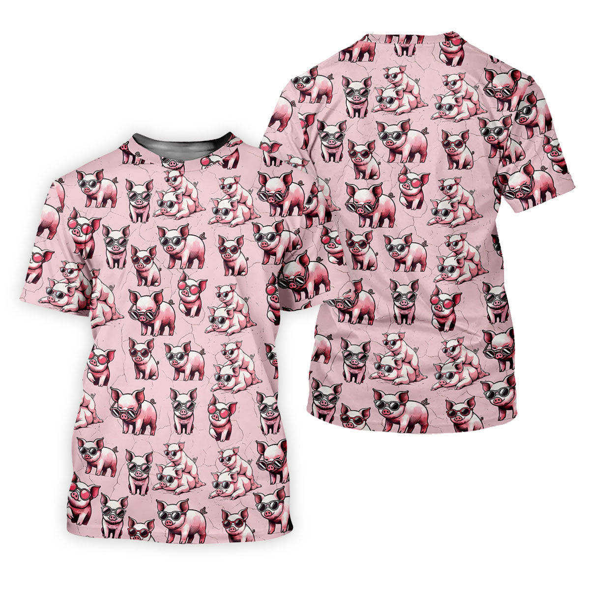 Cute Piglets Wearing Sunglasses Hawaiian Golf Polo, Golf Tops For Men, Funny Golf Shirt, Golfing Apparel SH818