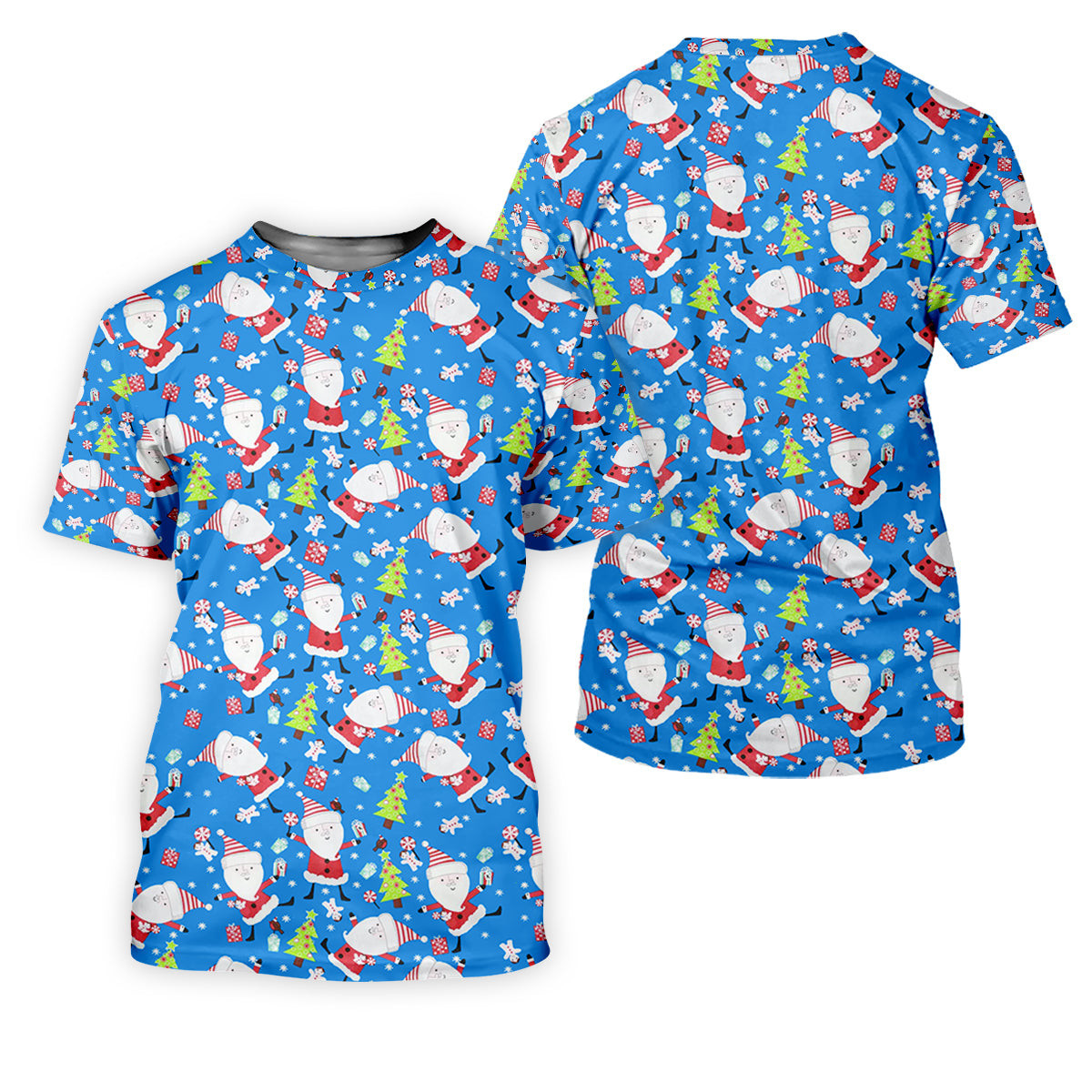 Funny Santa Claus Blue Golf Shirt, Christmas Golf Shirt, Fun Women's Golf Shirts, Ladies Golf Tops SH818