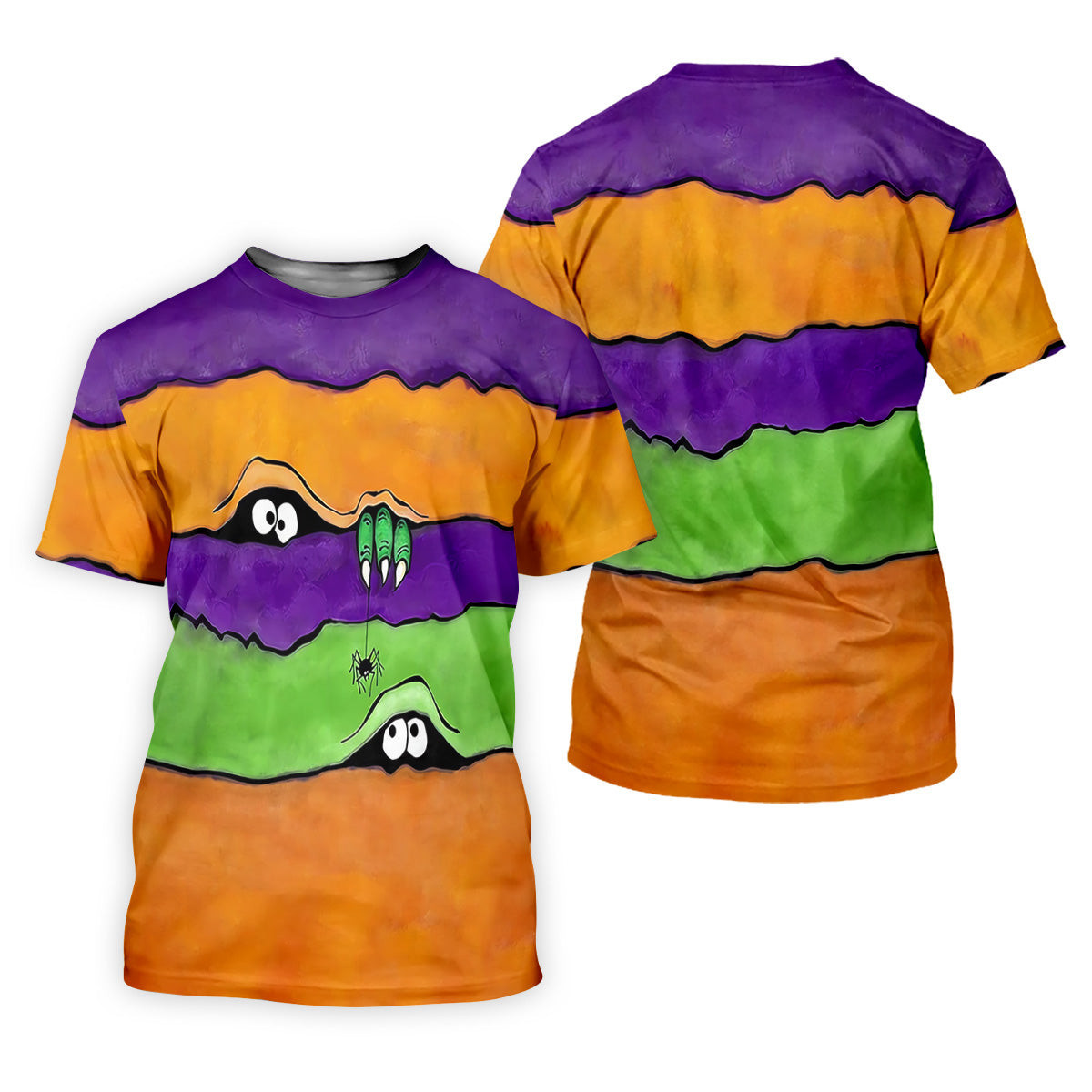 Funny Halloween Peeping Eyes Polo Shirts For Men, Golf Tops For Men, Halloween Golf Shirt SH818