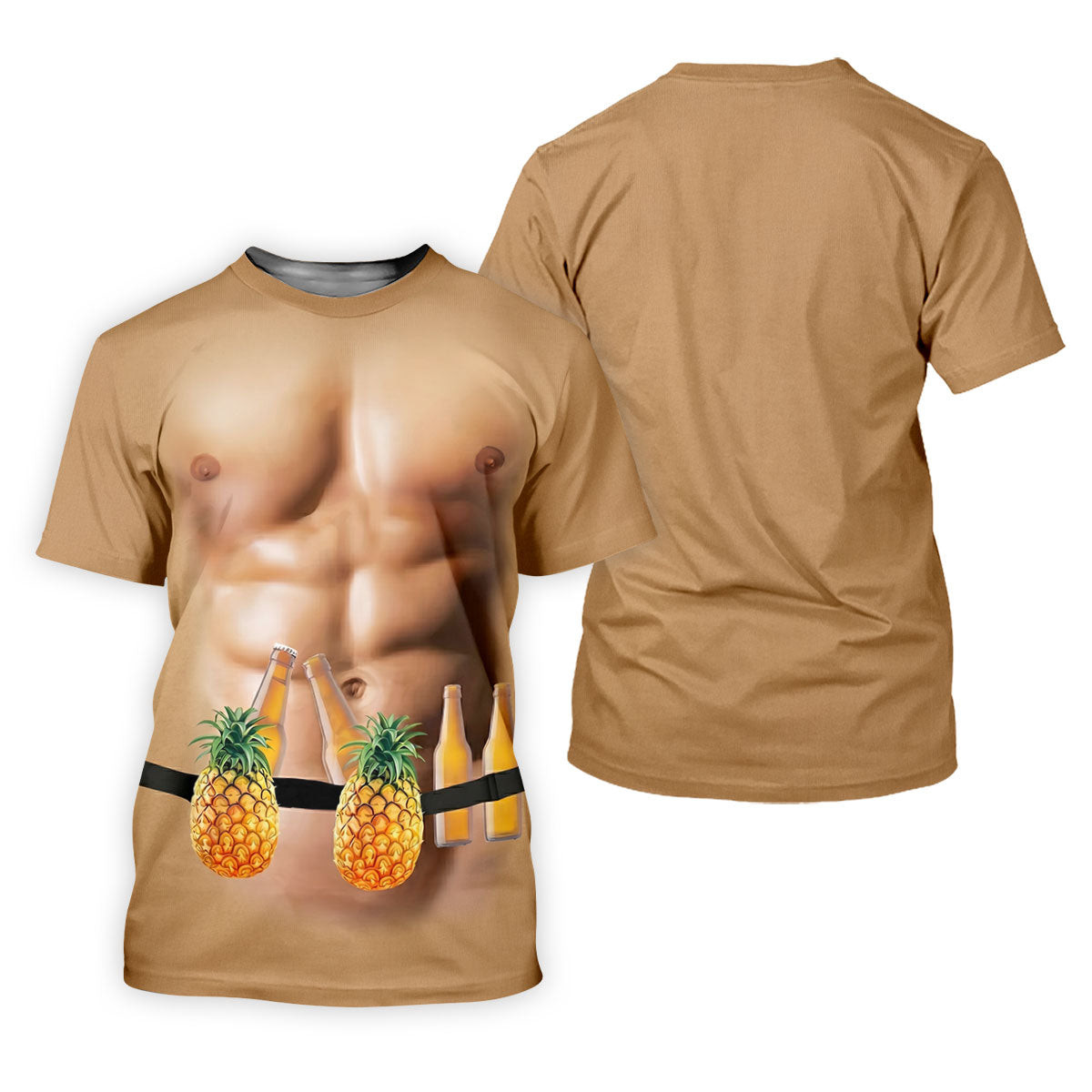 Funny Muscle Man Pineapple Beer Hawaiian Golf Shirt, Polo Shirts For Men, Golfing Apparel SH818
