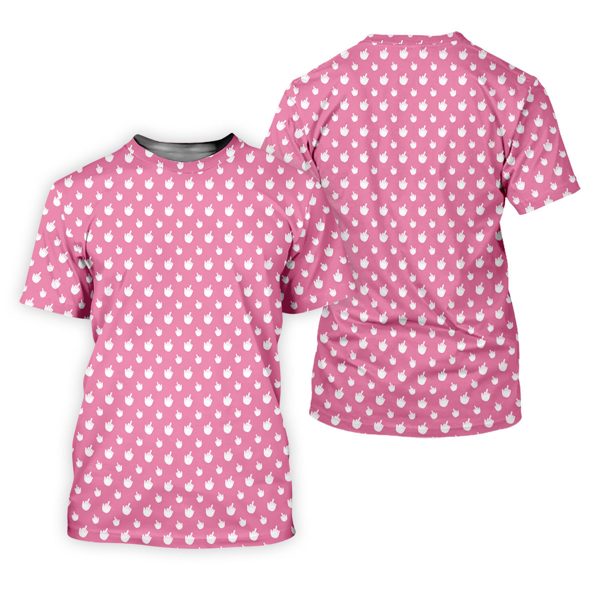 Funny Middle Finger Pink Golf Shirt, Ladies Sleeveless Polo, Fun Women's Golf Shirts, Ladies Golf Shirts SH818