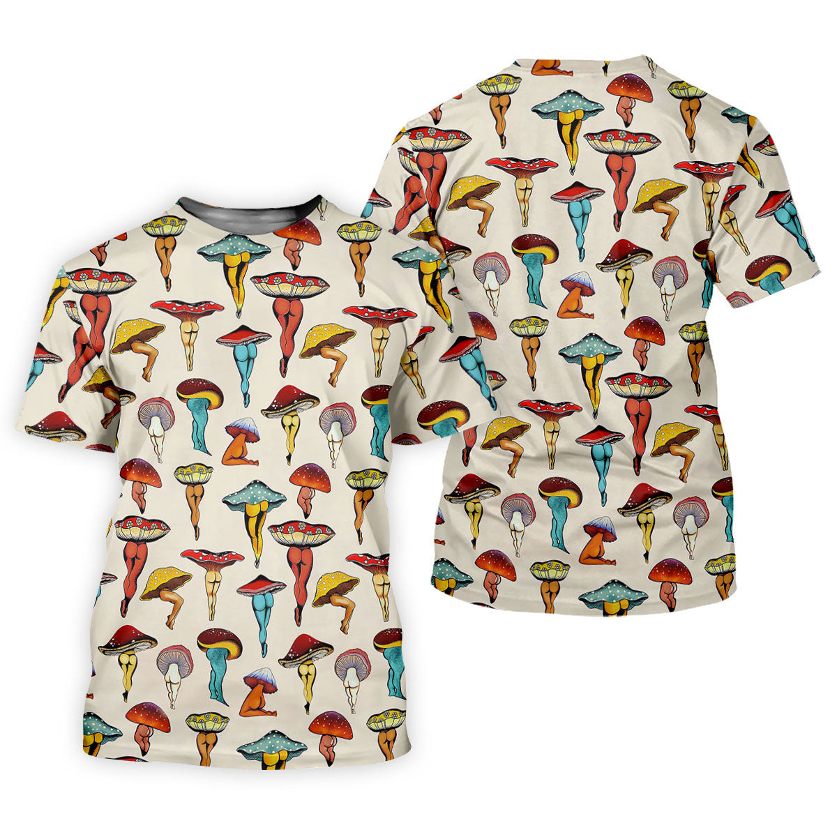 Funny Mushroom Legs Pattern Golf Polo Shirt, Printed Golf Shirts, Golf Polo Shirts For Men SH818