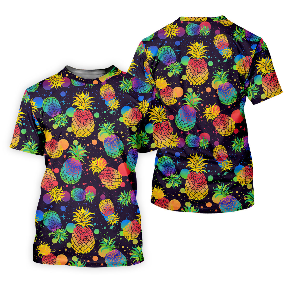 Colorful Pineapple Sleeveless Golf Shirt, Cute Golf Outfit, Women's Golf Shirt, Golf Polo For Women SH818