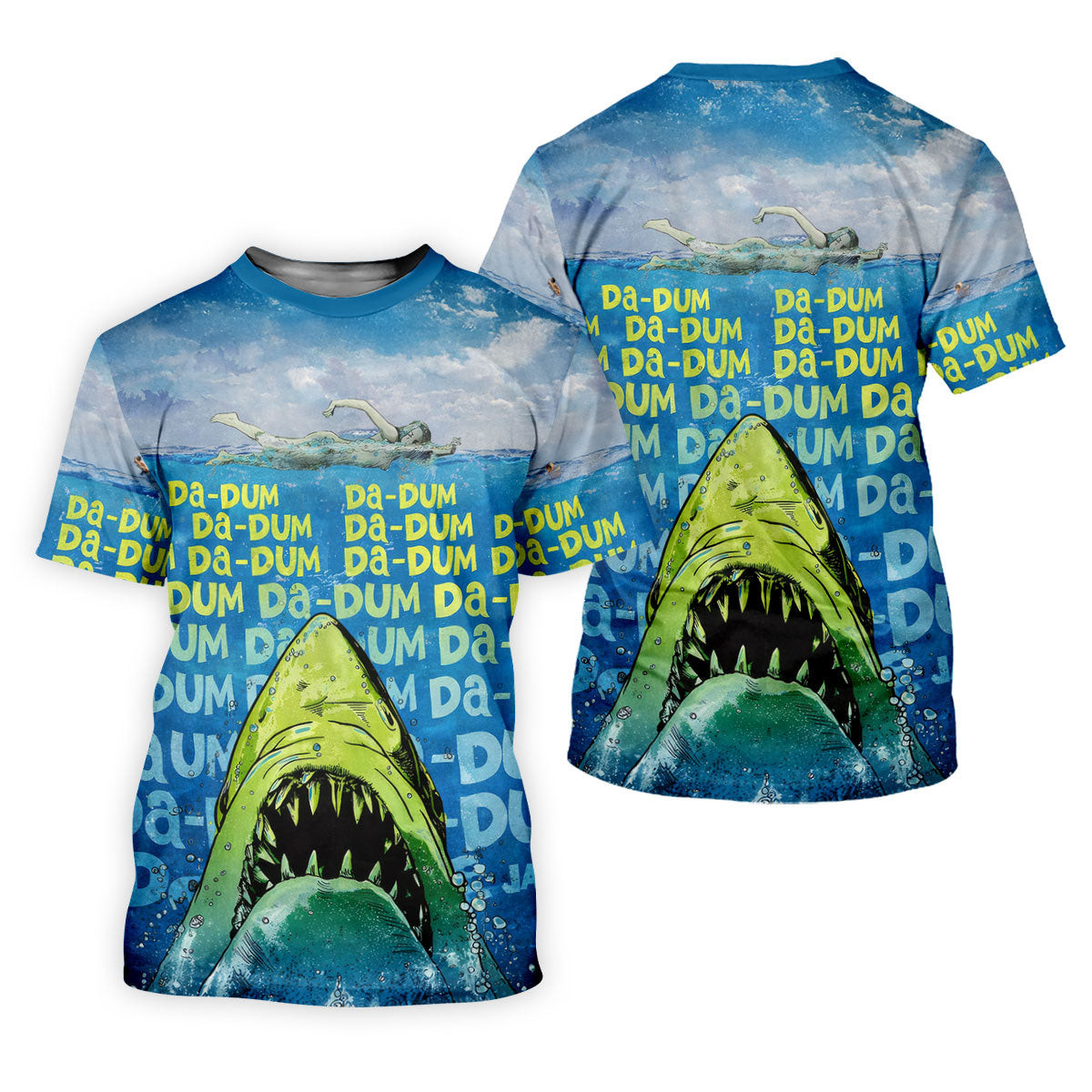 Funny Shark Da Dum Ocean Attack Golf Polo Shirt, Golf Shirts For Women, Women's Golf Apparel SH818