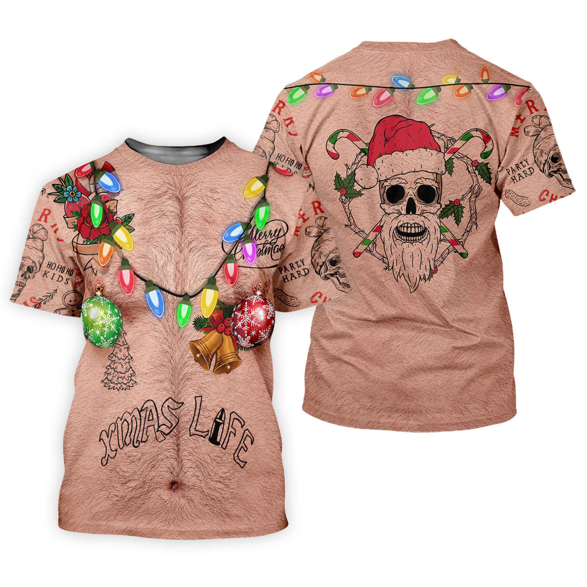 Funny Xmas Life Christmas Lights Body Golf Shirt, Ugly Christmas Shirt, Christmas Golf Shirt SH818