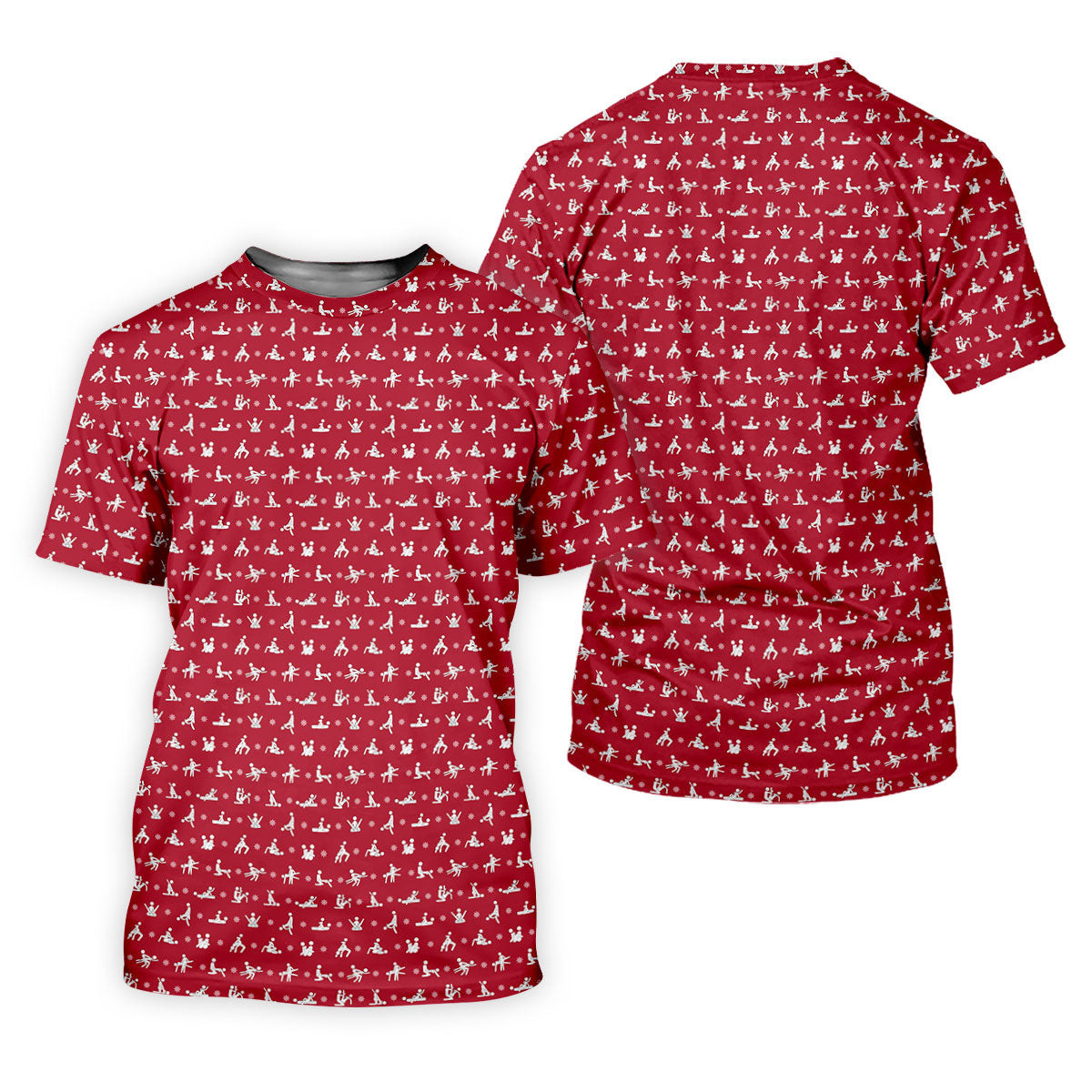 Funny Stick Figure Naughty Couple Red Golf Shirt, Valentines Golf Gift, Polo Shirts For Men, Golf Gift For Men SH818