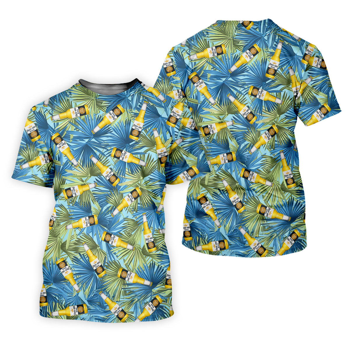 Funny Tropical Beer Bottle Pattern Golf Polo Shirt, Golf Tops For Women, Performance Golf Shirt SH818