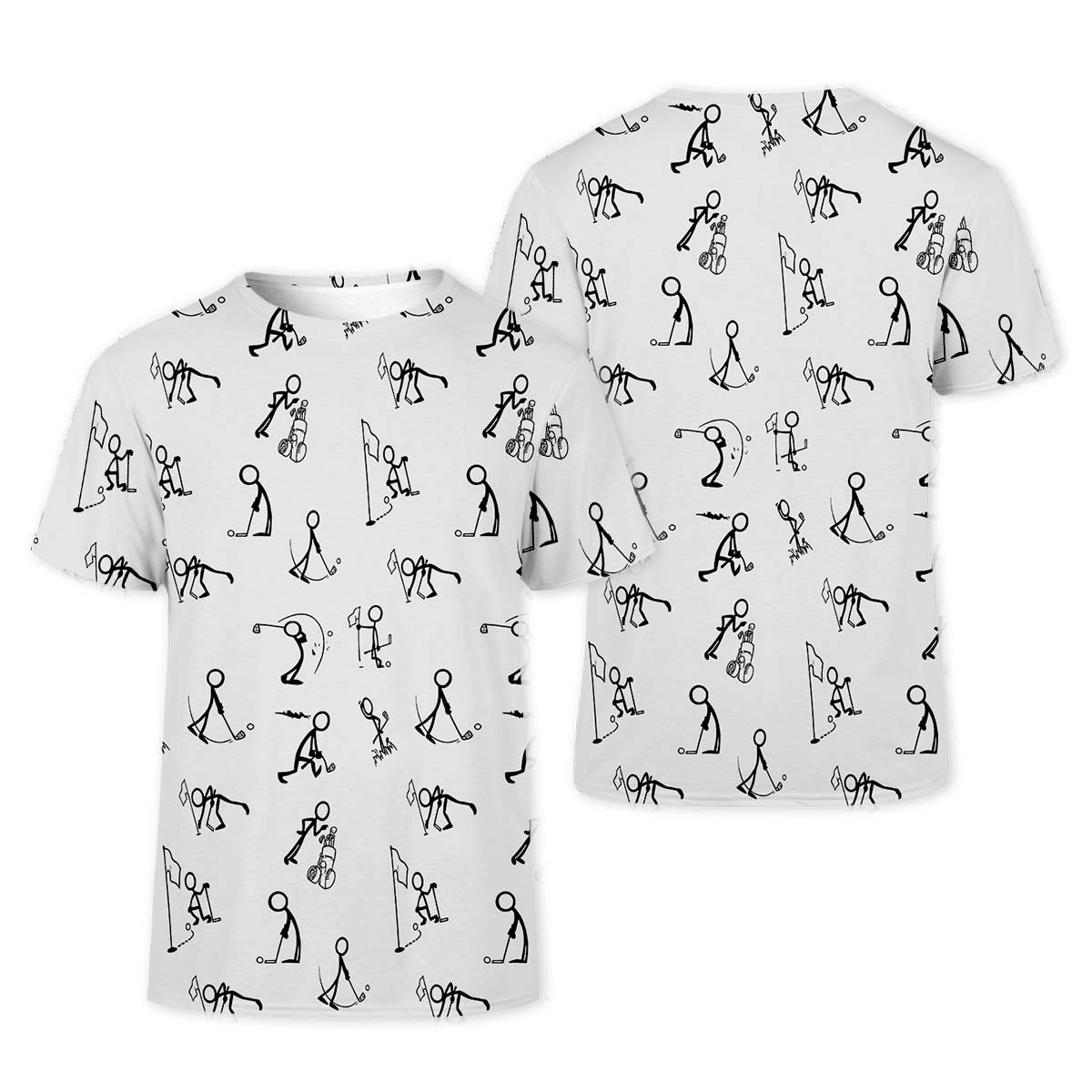 Funny Stick Figure Womens Golf Polo Shirt, Golfing Apparel, Womens Golf Gifts SH818