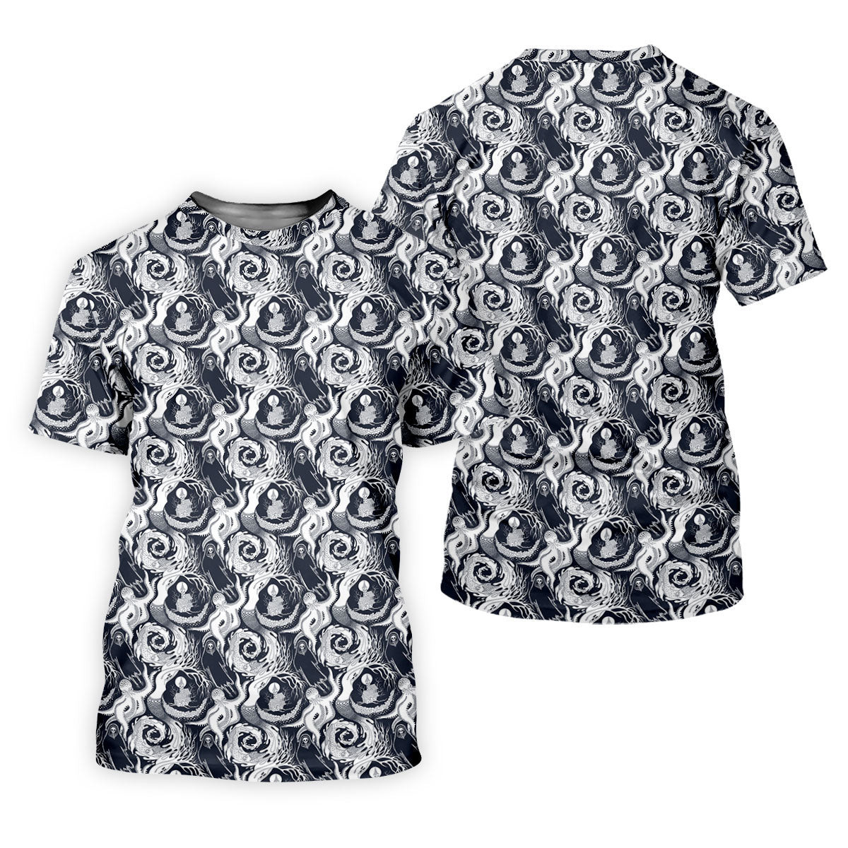 Ghostly Octopus Hawaiian Golf Shirt, Retro Golf Shirt, Halloween Golf Shirt, Women's Golf Tops SH818
