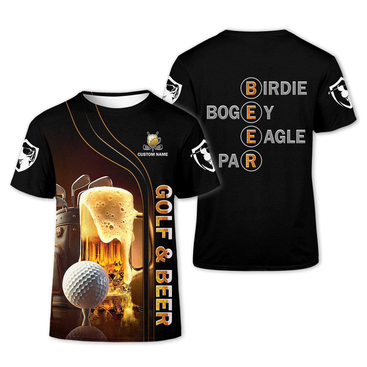 Golf And Beer Custom Women's Funny Graphic Golf Polo Shirt, Custom Ladies Golf Shirt SH818