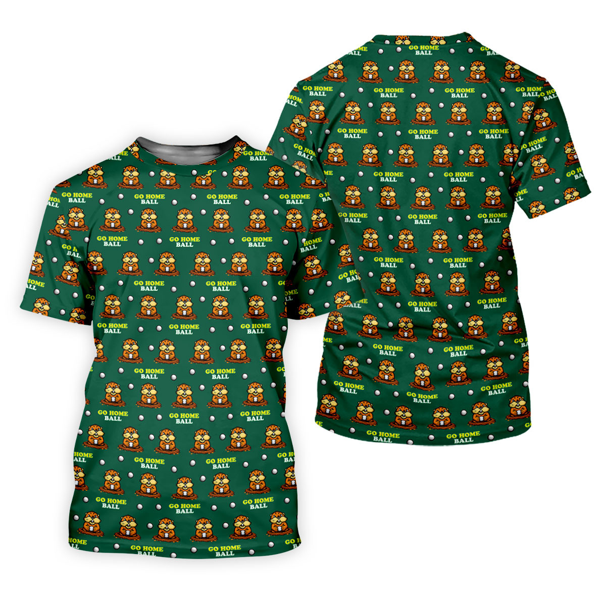 Go Home Ball Funny Groundhog Women's Golf Tops, Ladies Golf Shirts, Golf Shirt For Women SH818