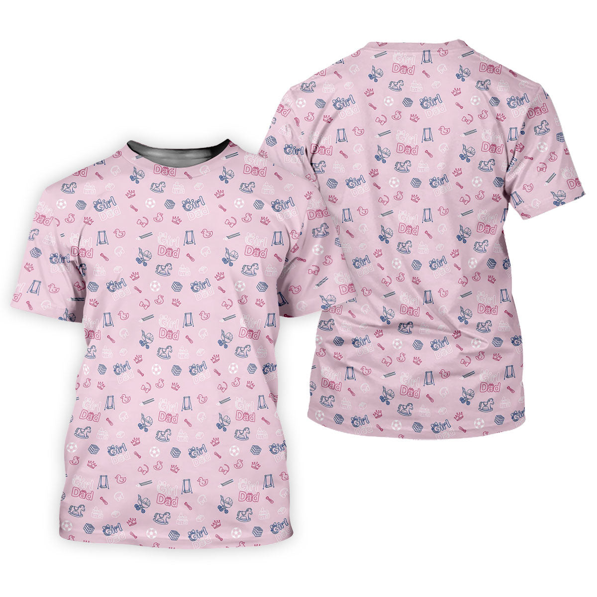 Girl Dad Father's Day Golf Shirt, Cute Golf Outfit, Polo Shirts For Men, Golf Gift For Dad SH818