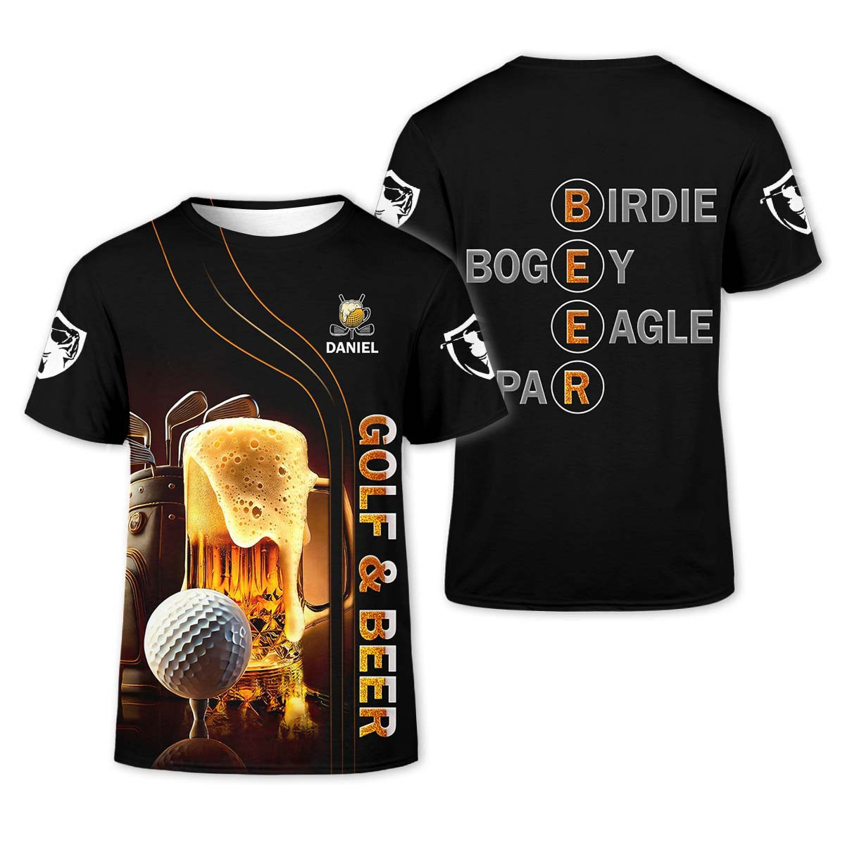 Golf And Beer Custom Men's Golf Polo Shirt, US Patriotic Pride Men's Golf Polo Shirt, Patriotic Golf Shirt, USA Golf Shirt SH818