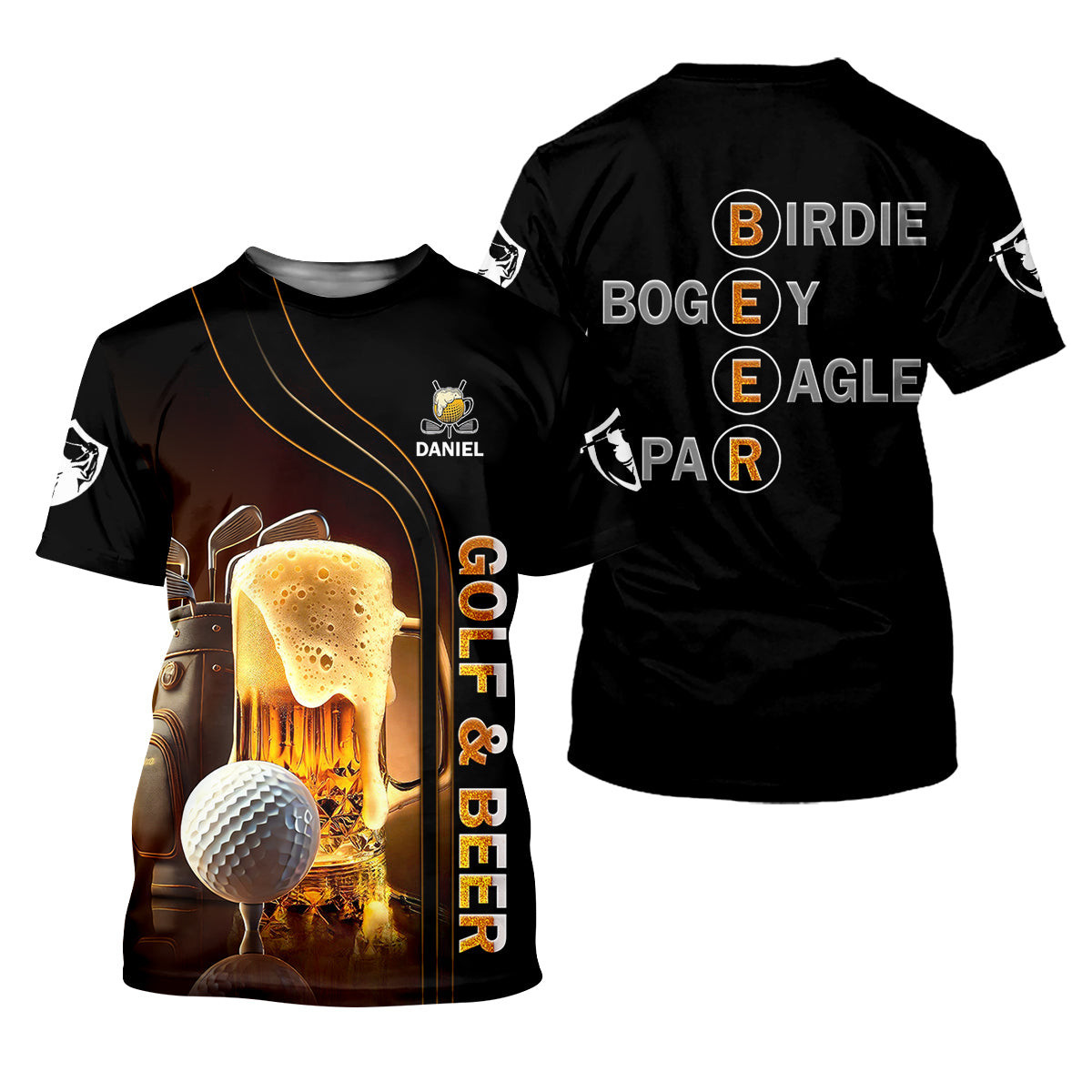 Golf And Beer Custom Long Sleeve Polo Golf Shirt, Funny Golf Shirt, Gift For Golfers SH818