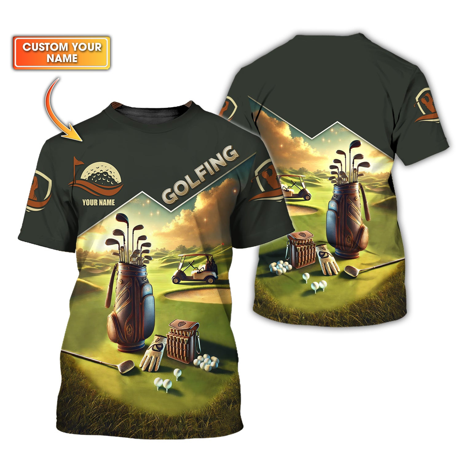Golf Course Custom Name Golf Shirt, Gift For Golfers, Golf Gift For Men SH818