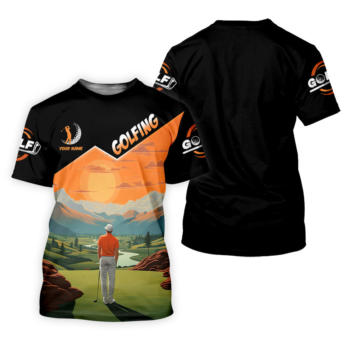 Golf At The Golden Hour Vintage Golf Shirt, Womens Golf Tops, Ladies Golf Shirts, Golfing Apparel SH818