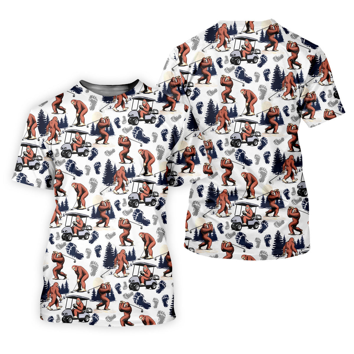 Sasquatch Golf Shirt, Bigfoot Shirt, Hawaiian Golf Shirts, Matching Golf Shirts, Golf Shirts For Men SH818