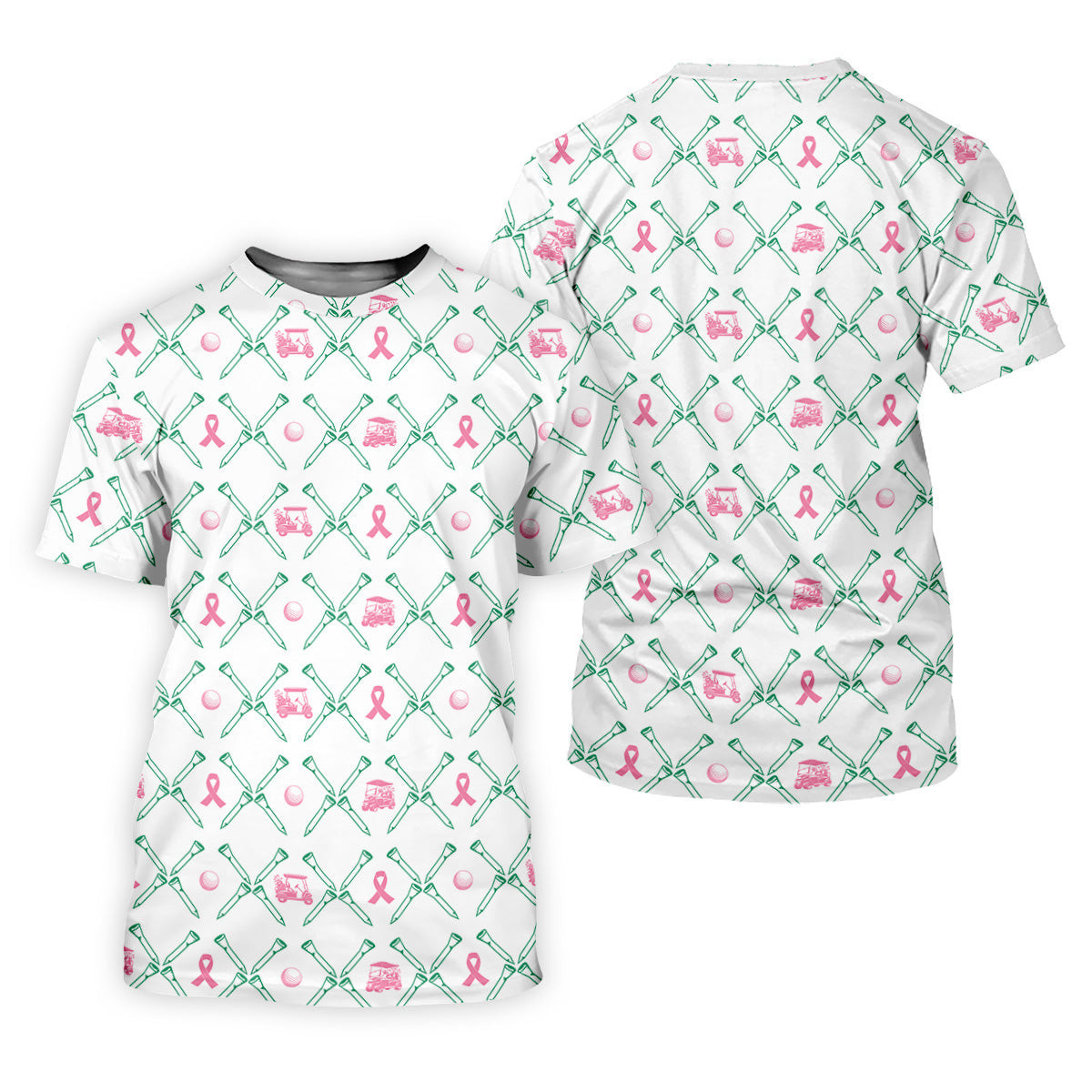 Golf Tee Women Golf Shirt, Breast Cancer Golf Shirt, Breast Cancer Awareness Shirts, Ladies Golf Shirt SH818
