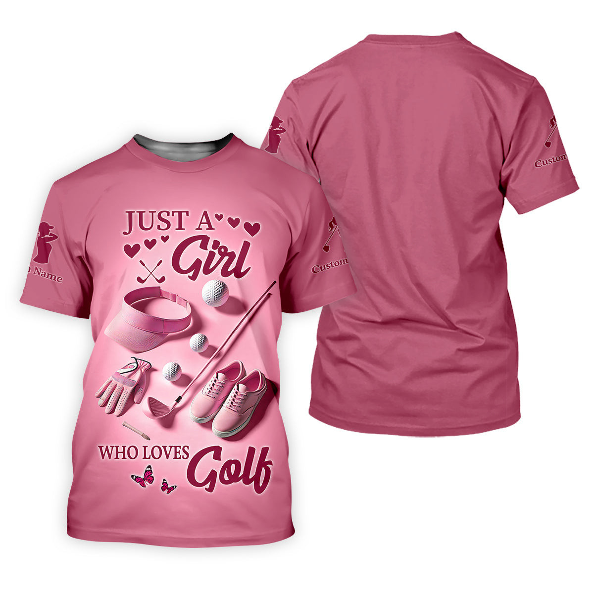 Just A Girl Who Loves Golf Womens Golf Polo Shirt, Womens Golf Gifts SH818